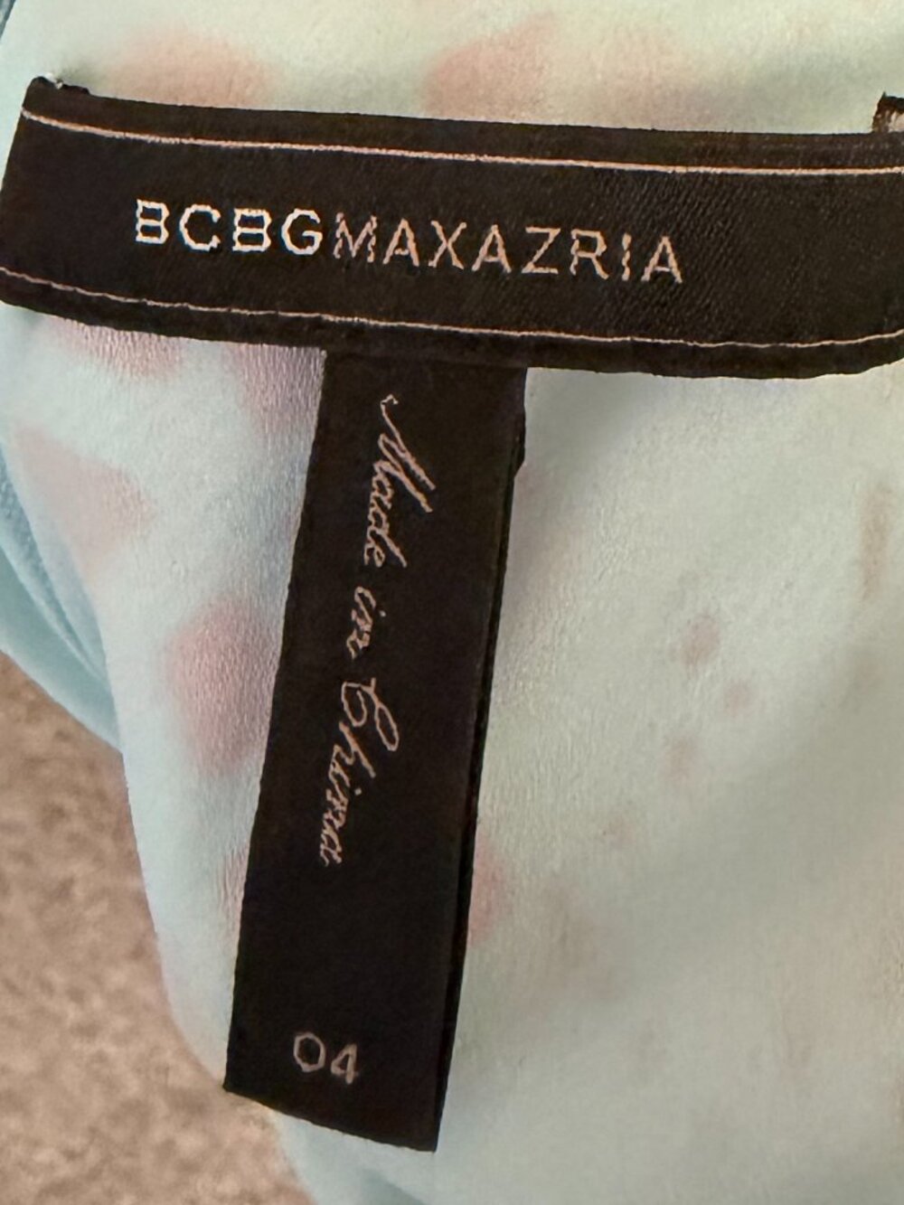 BCBGMAXAZRIA Printed Halter High Low Dress | Vacation Wedding Guest Dress - Picture 3 of 3